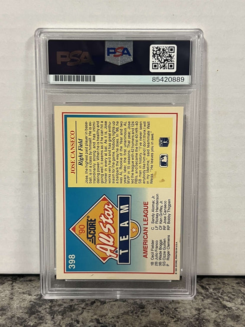 Jose Canseco Trading Card PSA/DNA Authentic Auto
