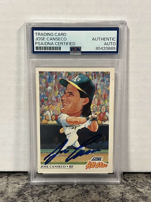 Jose Canseco Trading Card PSA/DNA Authentic Auto