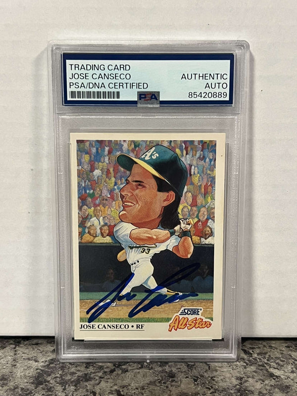 Jose Canseco Trading Card PSA/DNA Authentic Auto