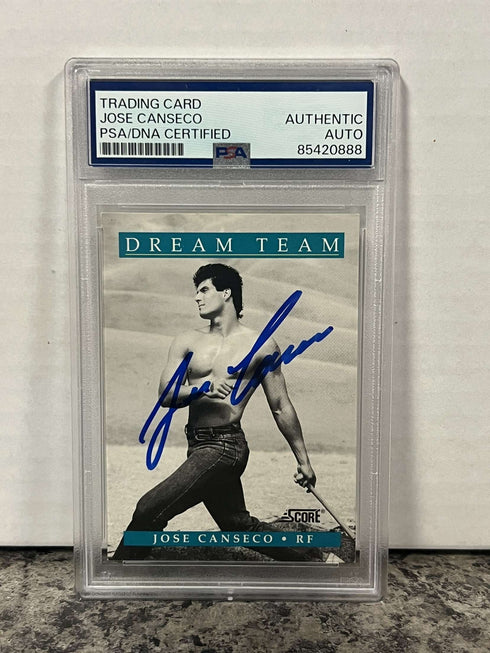 Jose Canseco PSA/DNA Authentic Auto Score Trading Card