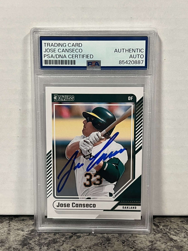 Jose Canseco PSA/DNA Certified Donruss Authentic Auto Trading Card