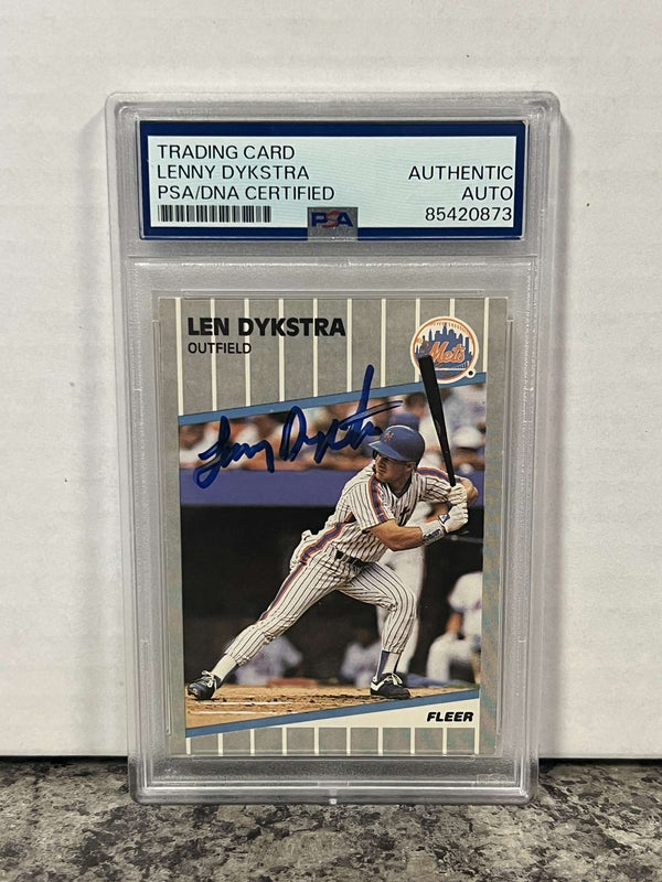 Lenny Dykstra PSA/DNA Certified Authentic Auto Trading Card