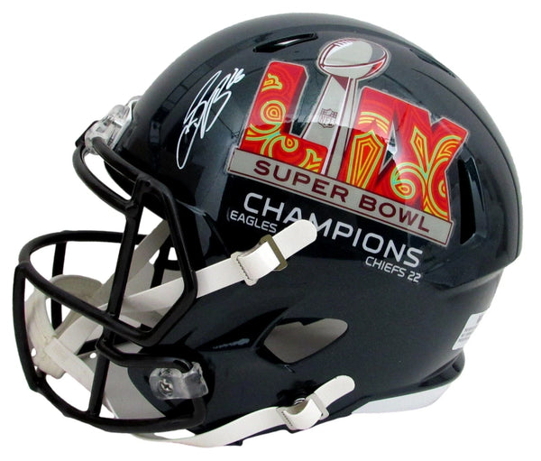 Saquon Barkley Signed Full Size SB LIX Logo Speed Replica Helmet Eagles PSA