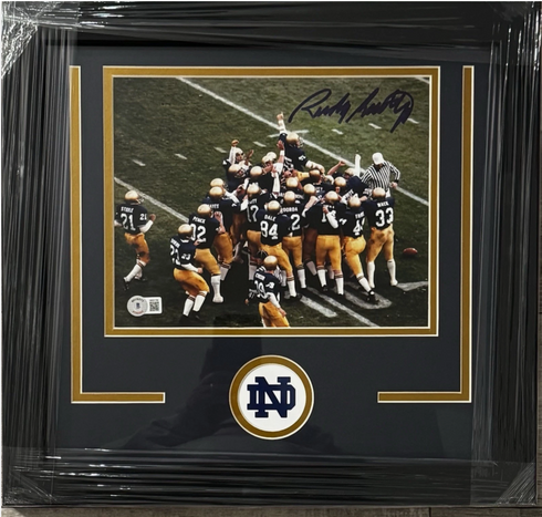 Rudy Ruettiger Signed Framed 8x10 Notre Dame Photo Beckett COA