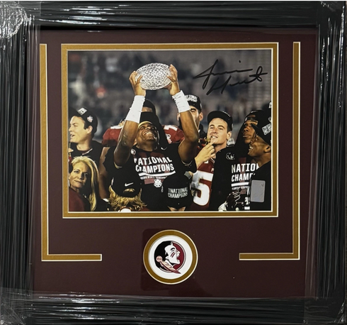 FSU James Winston Signed Auto 8x10 Framed Photo Player Hologram COA