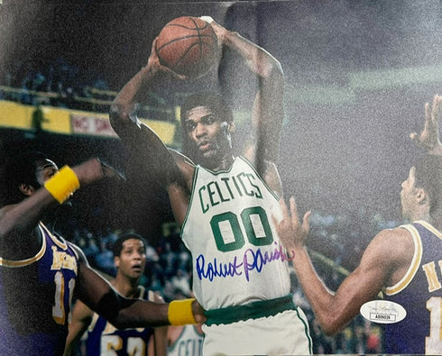Boston Celtics Robert Parish Signed 8x10 with JSA COA