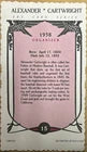 Alexander Cartwright 1984 Art Card Series