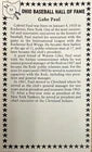 Gabe Paul Ohio Baseball Hall Of Fame Oversized Card #51