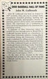 John W. Galbreath Ohio Baseball Hall Of Fame Oversized Card #56