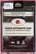 2025 Topps Chrome Black Football Mason Graham Rc Rookie Chrome Auto BRFAN