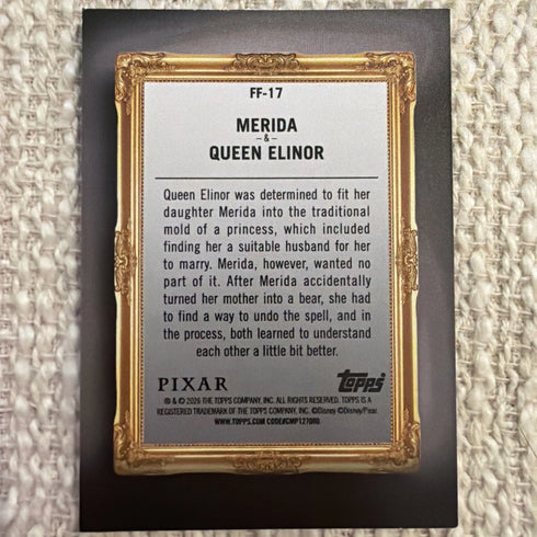 Topps Disney Pixar Brave Merida & Queen Elinor Insert Trading Card FF-17