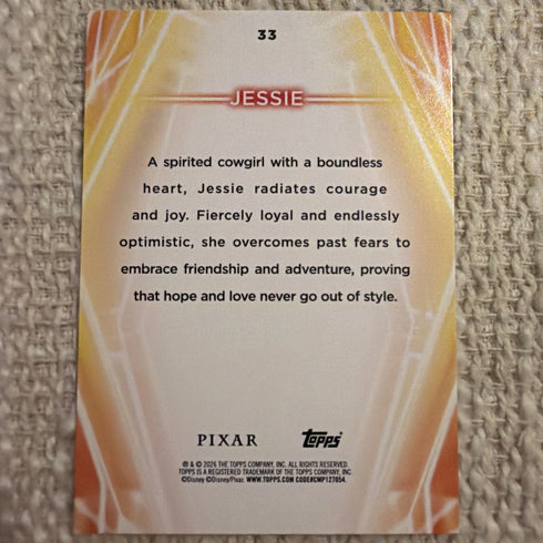 2026 Topps Disney Neon Jessie #33 Refractor