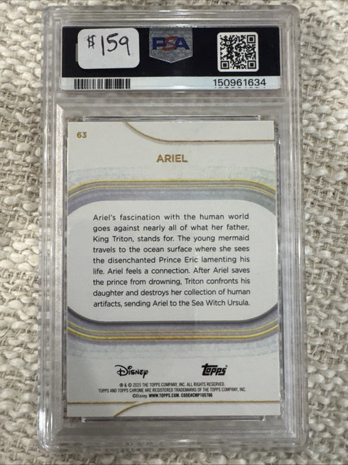 2025 Topps Chrome Disney Ariel #63 Prism Refractor PSA 10
