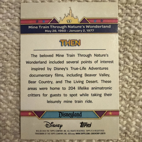 2025 Topps Disney 70th FOIL #17 Mine Train Through Nature’s Wonderland