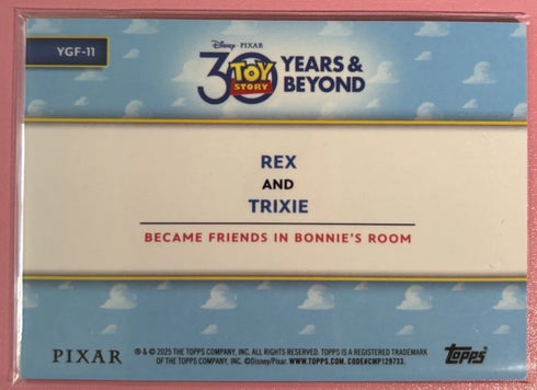 2025 Topps Toy Story 30 Years & Beyond Rex & Trixie /10