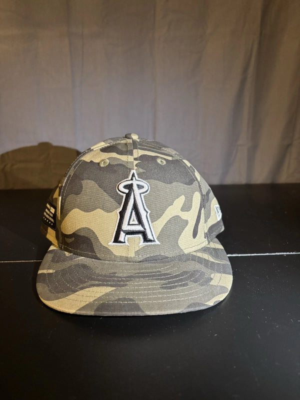 Los Angeles Angels Camo Logo Hat 59fifty New Era Size 7 1/4 Fitted Cap