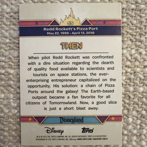 2025 Topps Disneyland 70th Redd Rockett's Pizza Port #55