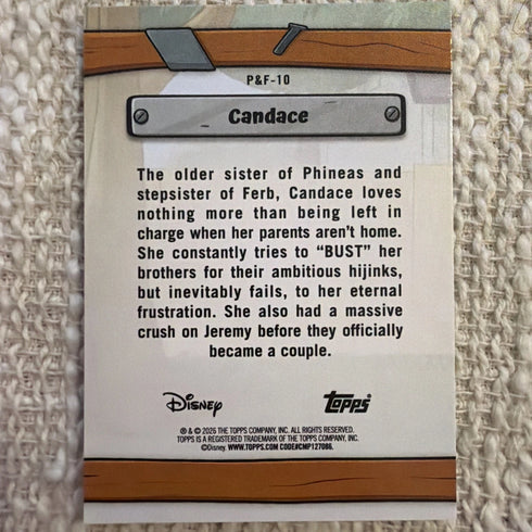 CANDACE 2026 Topps Disney Neon Phineas & Ferb #P&F-10
