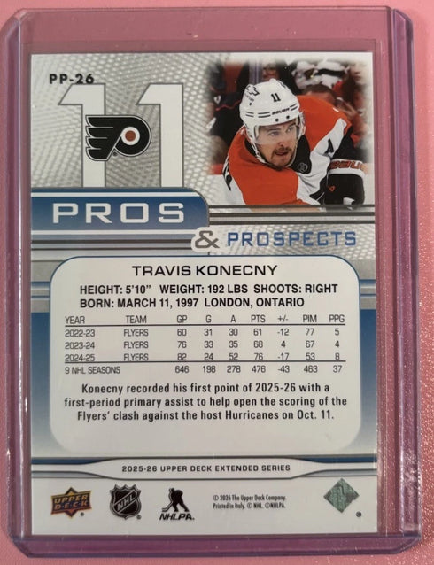 2025-26 Upper Deck Extended Travis Konecny Pros & Prospects - Flyers