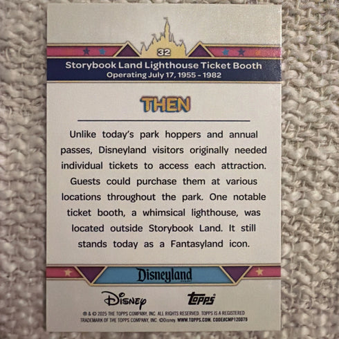2025 Topps Disneyland 70th Anniversary Storybook Land Lighthouse Pink Shimmer