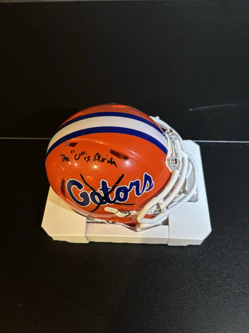 Willis McGahee Signed Mini Helmet “The U Is Florida” Inscr PTS COA