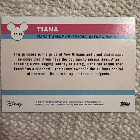 2025 Topps Disney 70th Tiana's Bayou Adventure Holofoil Trading Card T55-15