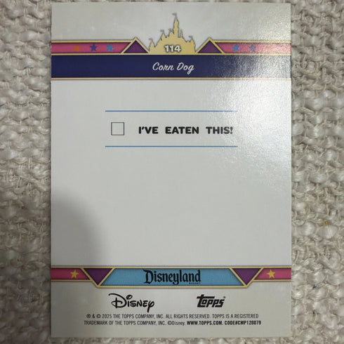 2025 Topps Disneyland 70th Anniversary Corn Dog #114 Snack Time Rainbow Foil