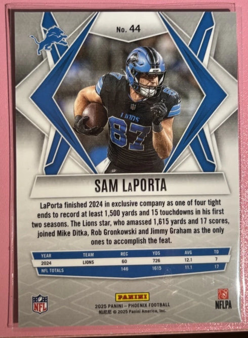 2025 Panini Phoenix #44 Sam LaPorta Silver Pyramids Prizm