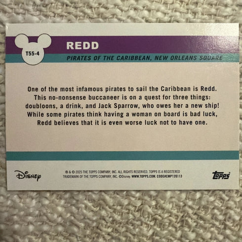 2026 Topps Disneyland 70th Anniversary Redd Pirates Of The Caribbean Foil T55-4