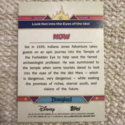 2025 Topps Disneyland 70th Look Not into the Eyes of the Idol #14 Rainbow Foil