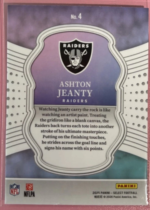 2025 Panini Select - Select Certified Rookies Ashton Jeanty #4 (RC)