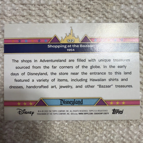 2025 Topps Disneyland 70th Shopping at The Bazaar Silver /55 Concept Art