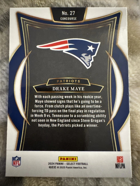 2024 Panini Select - Concourse Drake Maye #27 (RC)