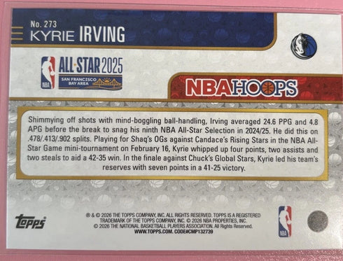 2025-26 Topps NBA Hoops Basketball Kyrie Irving All-Star Dallas Mavericks