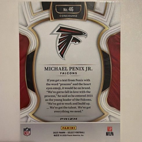2025 Panini Select - Concourse Michael Penix Jr. #46 Pink Shock Prizm