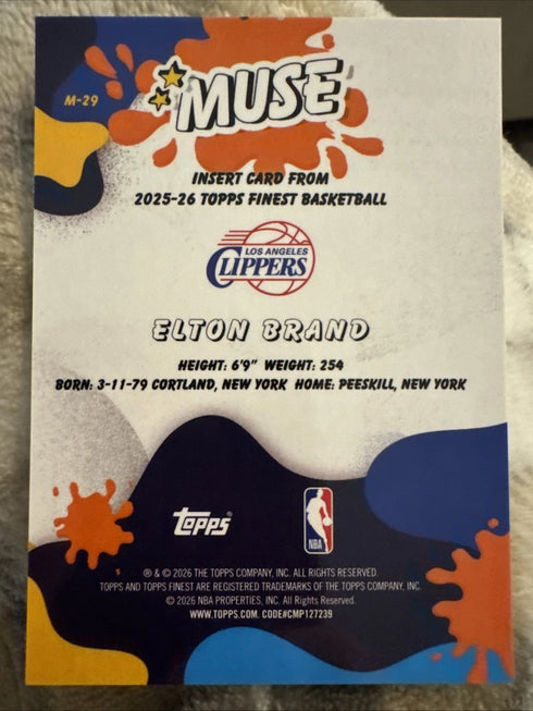 2025-26 Topps Finest - Muse Elton Brand #M-29 Gold Geometric Refractor /50