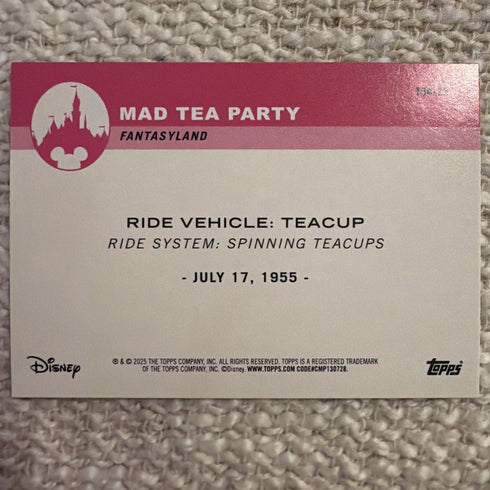 2025 Topps Disneyland 70th Anniversary #T54-23 Mad Tea Party Chrome Refractor