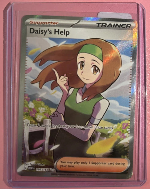 Pokémon TCG Daisy's Help 195/165 Full Art Ultra Rare Trainer - SV: 151 - NM