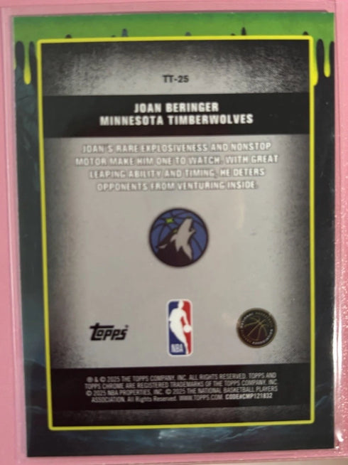 Joan Beringer Topps Chrome Rookie Card Tall Tales Insert Twolves