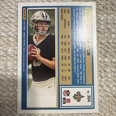 2025 Panini Donruss - Rated Rookie Tyler Shough #304 (RC)