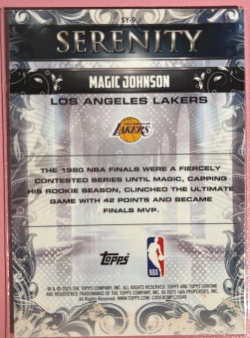 Topps Magic Johnson Serenity Insert #SY-9 Los Angeles Lakers Basketball