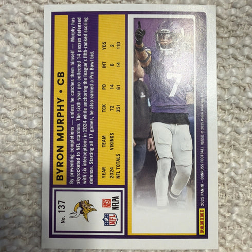 2025 Panini Donruss - Byron Murphy #137 Press Proof Red