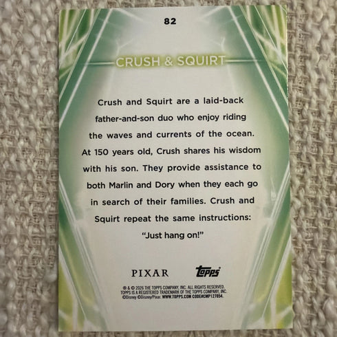 Topps Pixar Finding Nemo Crush & Squirt Hologram Non-Sport Trading Card #82 2026