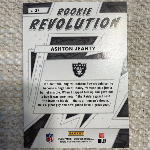 2025 Panini Donruss - Rookie Revolution Ashton Jeanty #37 (RC)