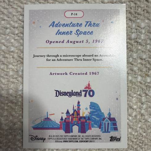 Topps Disneyland 70th Tomorrowland Adventure Thru Inner Space Foil