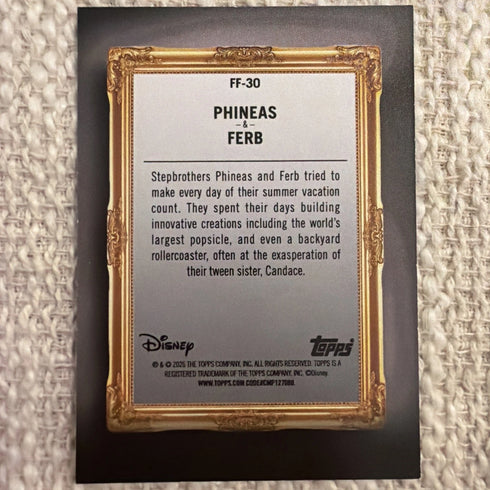 2026 Topps Disney Neon Phineas & Ferb Family First Insert #FF-30