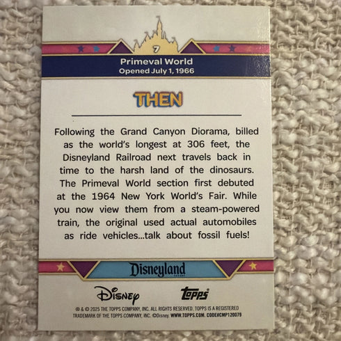 Topps Disneyland 70th Anniversary Primeval World Rainbow #7