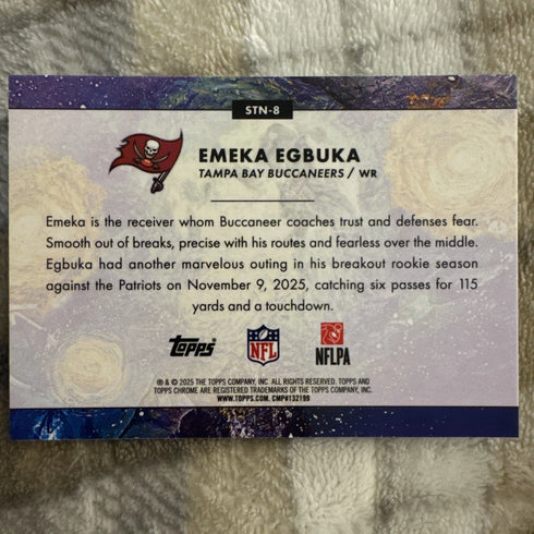 2025 Topps Cosmic Chrome Football Stars in the Night EMEKA EGBUKA #STN-8