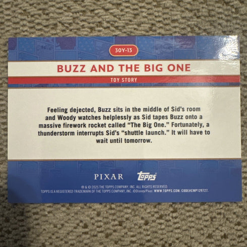 2025 Topps 30 Years Of Toy Story Beyond Buzz And The Big One #30Y-13 Refractor