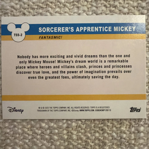 Topps Disneyland 70th Anniversary - Sorcerers Apprentice Mickey Mouse #T55-2